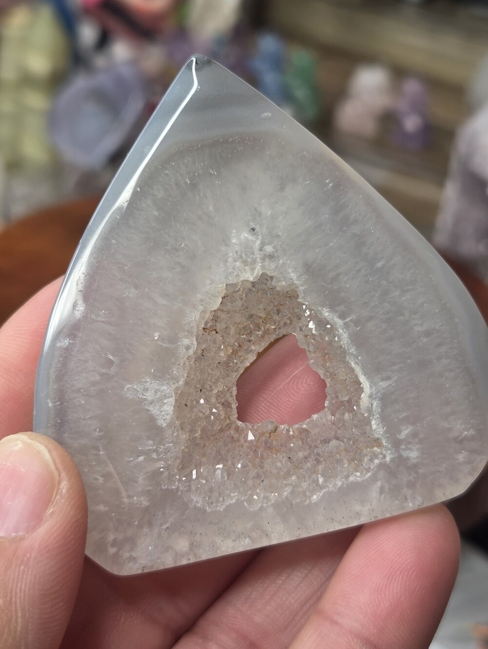 Druzy Agate Flame 3 In (Harmony) - Picture 3 of 4